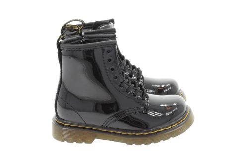 Dr Martens Brookley Lak-Black Patent Lamper Boots Kinder boot mode