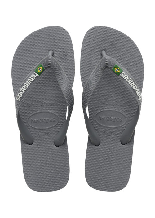 Havaianas Brasil Logo-Steel Grey Slippers Flip Flop
