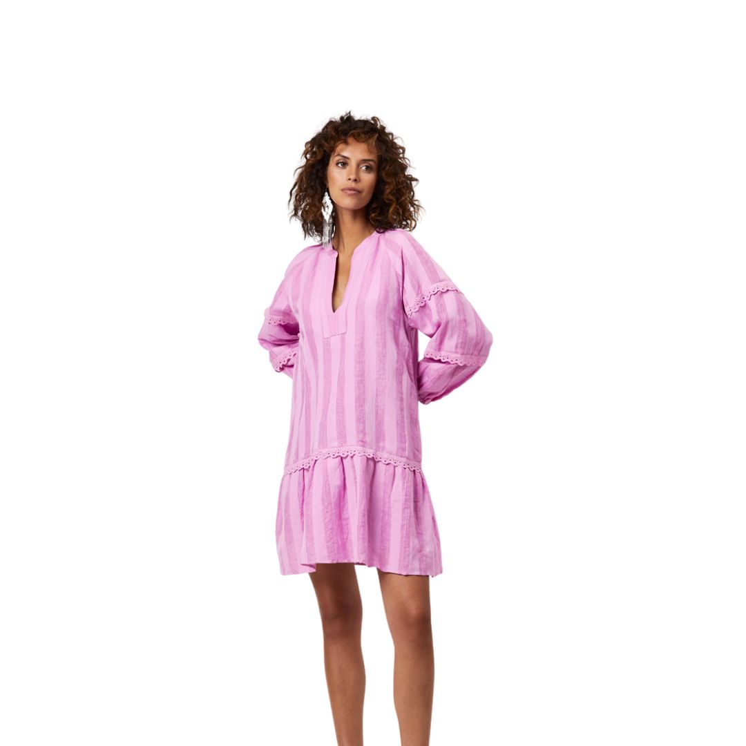 Dante 6 Nova Sculped Lace Dress-Candy Pink Kleding Dameskleding Dante 6