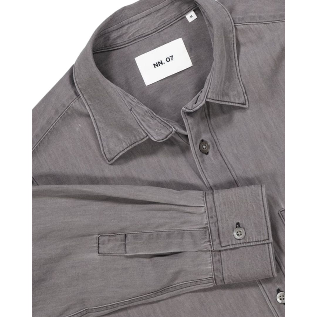 NN07 Cohen Shirt 5768-Grey Denim Kleding Broeken