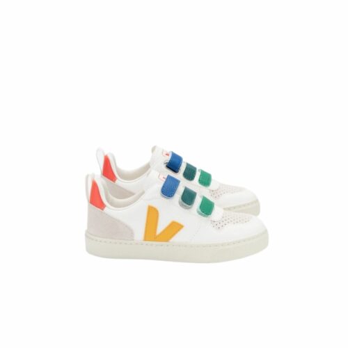 Veja Small V10-Multico Extra White Ouro Kinderschoenen New Arrival