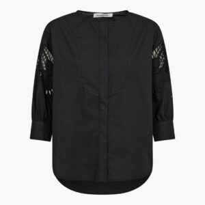 Co’couture KelliseCC Lace Cut Shirt-Black Kleding Beste schoenenwinkel Utrecht