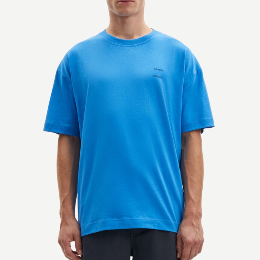 Samsoe Samsoe Joel T-Shirt 11415-Super Sonic ST Kleding blauw heren t-shirt